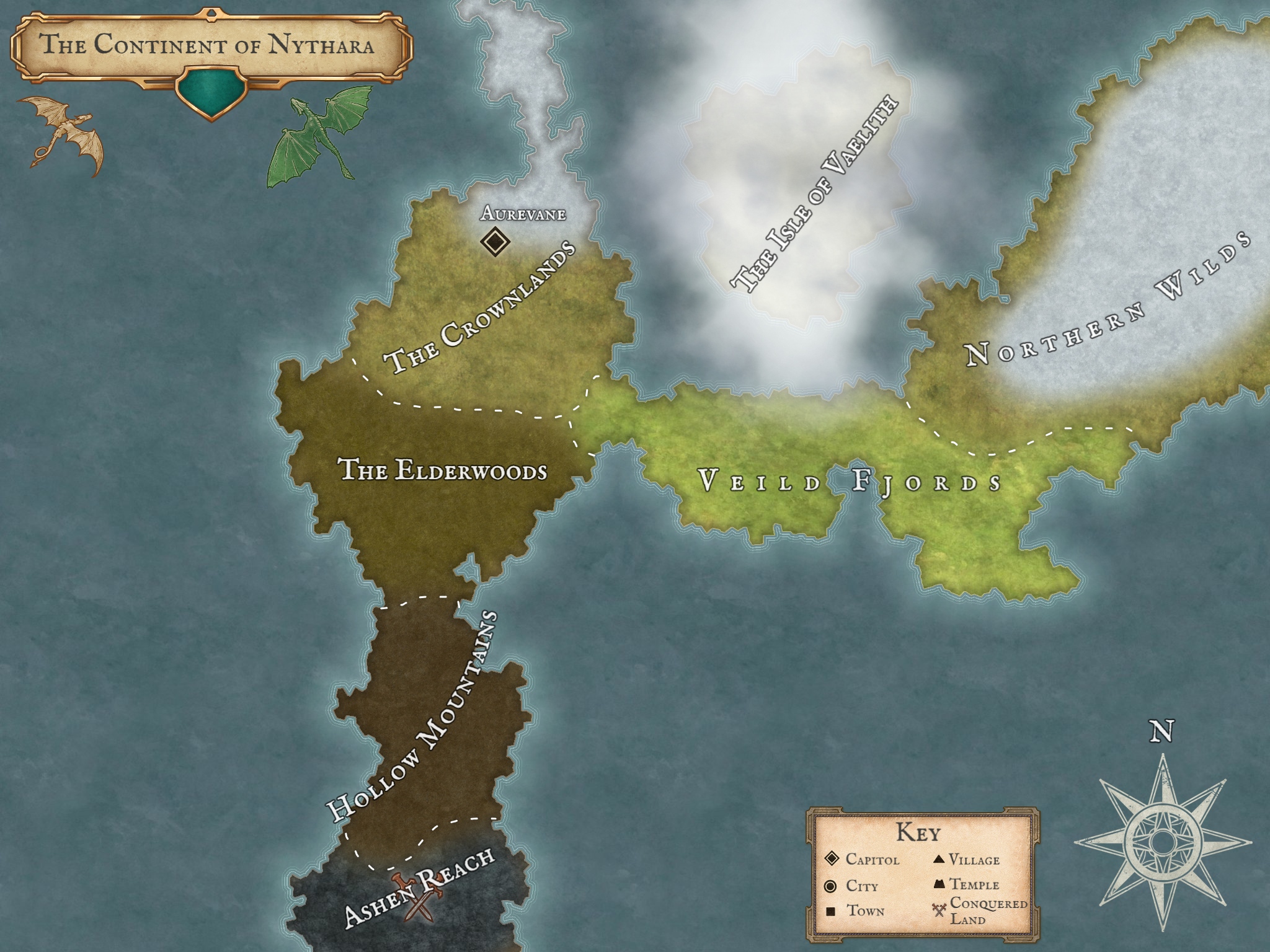 The Continent of Nythara